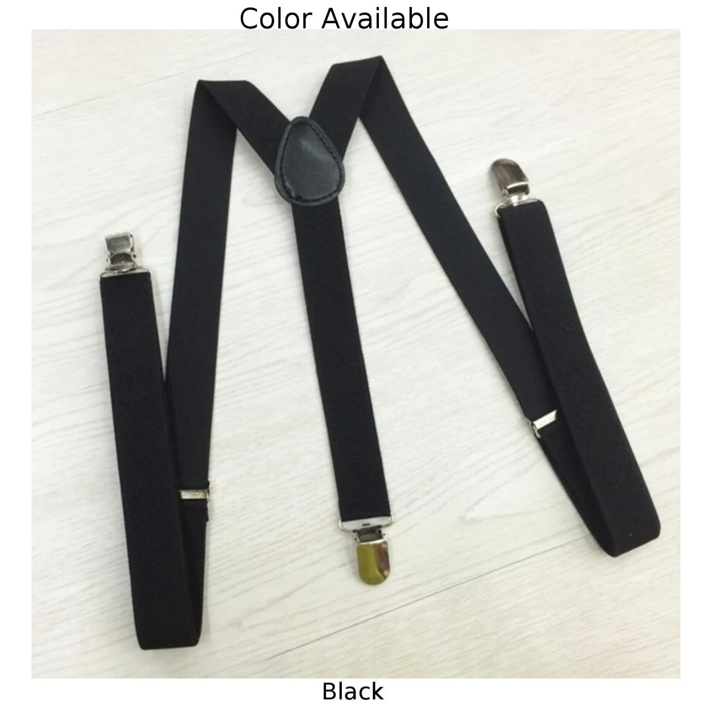 Heavy Duty Black Elastic Suspenders for Men Fashionable and Washable Size 2 5cm x 20cm (80cm Left & 80cm Right)