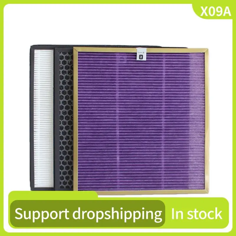 

X09A 2X AC4121+AC4123+AC4124 Filters Kit For AC4002 AC4004 AC4012 Air Purifier Parts,White