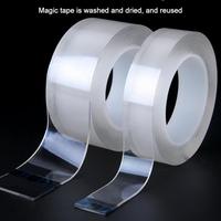 1/2/3/5M Nano Tape Tracsless Double Sided Tape Transparent No Trace Reusable Waterproof Adhesive Tape Cleanable Heat Resistant