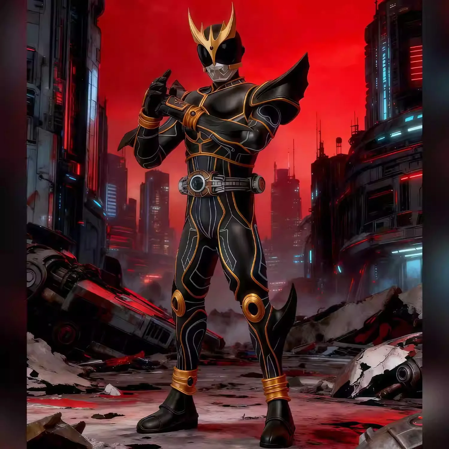 figurine-de-collection-kamen-rider-ultimate-a-double-tete-modele-gk-lumineux-jouet-d'anime-en-pvc-480-mm-de-haut