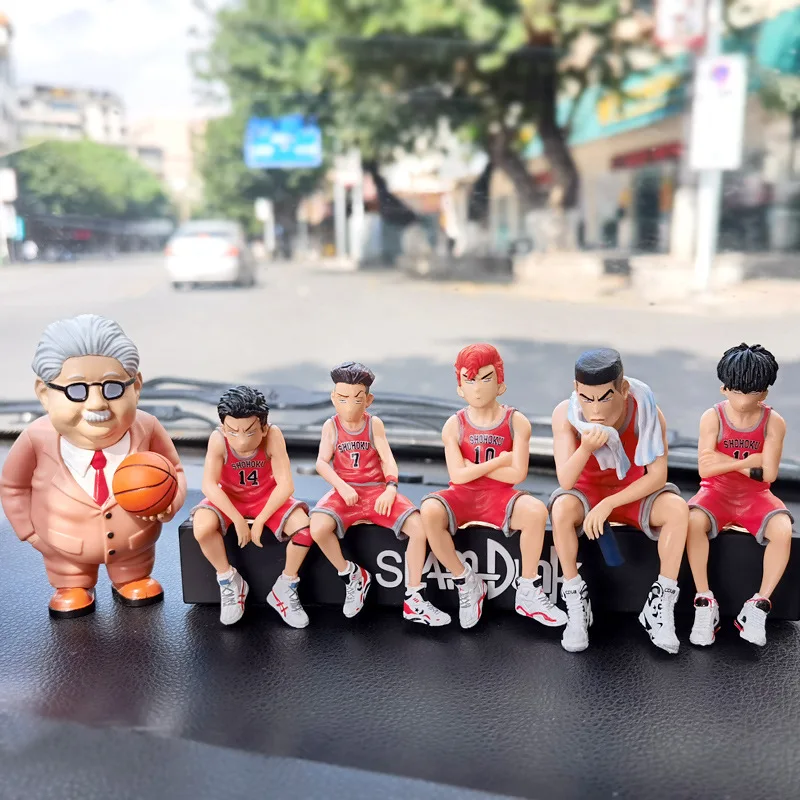 Car Telephone Number Plate Interior Anime SLAM DUNK Decoration Hanamichi Sakuragi Action Figure Ornament Auto Accessories Gifts