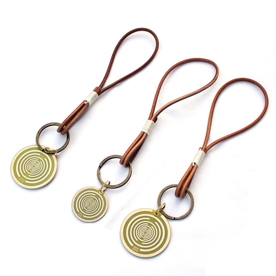 

Set of 2 Cowhide Rope Feng Shui Hanging Ornament Polarizing Disk Antenna Lakhovsky MWO Wind Chimes Ornament MWO Decorations