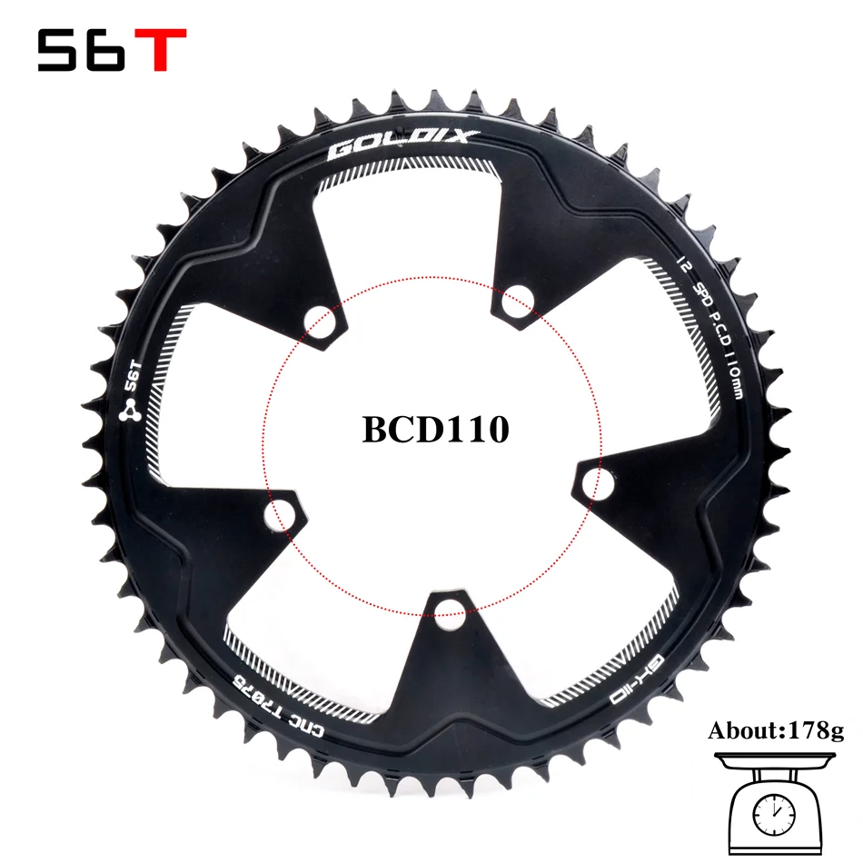 GOLDIX 110-5 BCD 110BCD Road Bike Chainring Narrow Wide 38T-58T Bike Chainwheel Forshimano sram Bicycle crank Accessories