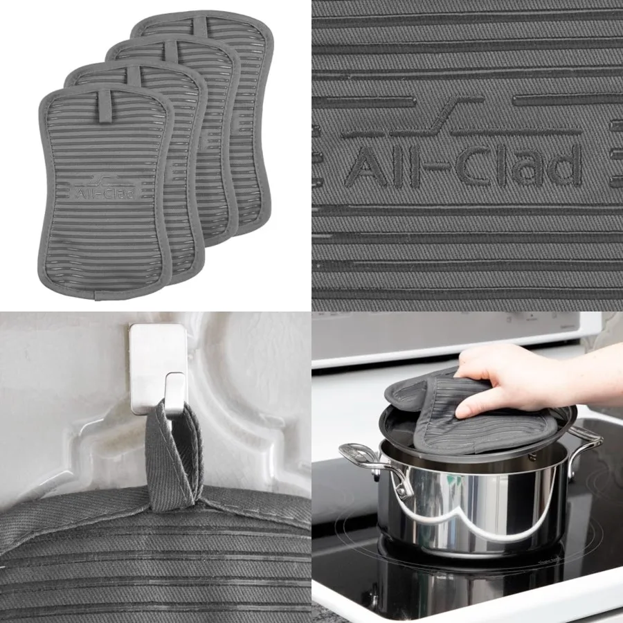 

Premium Pot Holder Hot Pad: Heat Resistant to 500 Degrees - 100 Cotton, 10x6.25 Hot Pad for Kitchen and Barbeque