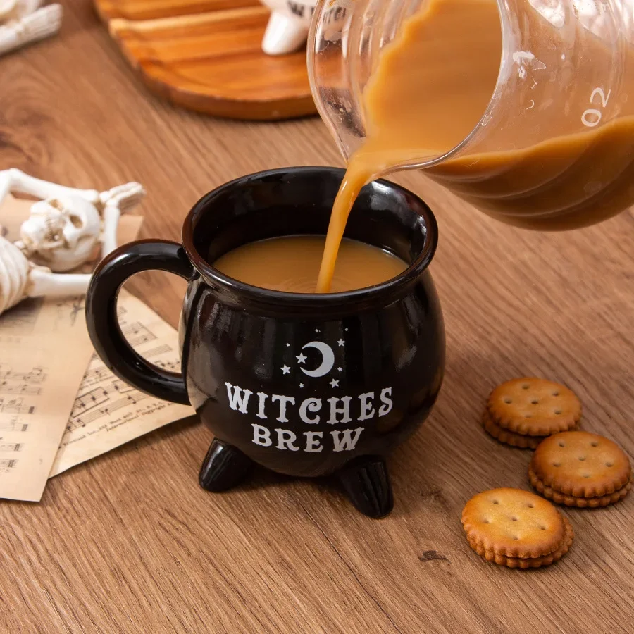 12oz Halloween Witch Coffee Mug, Goth Witches Brew Coffee Mug, Funny Ghost Mugs, Ceramic Witchy Gifts, Nightmare Novelty Cup