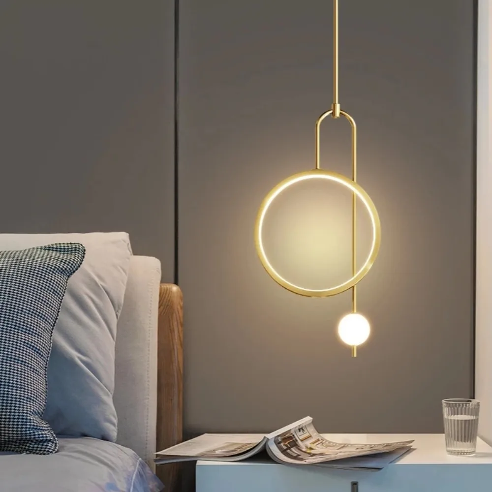 

Modern Round Ring Led Pendant Lights Indoor Home Decoration Hanging Lamp Table Dining Living Bedroom Kitchen Fittings