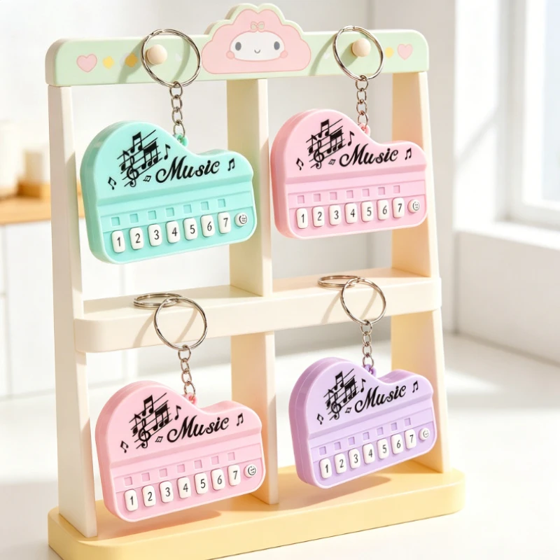 

Creative Mini Electronic Piano Keychain Pendant Luminous Music Toy Fun Decompression Keyboard Piano Keychain Children's toys