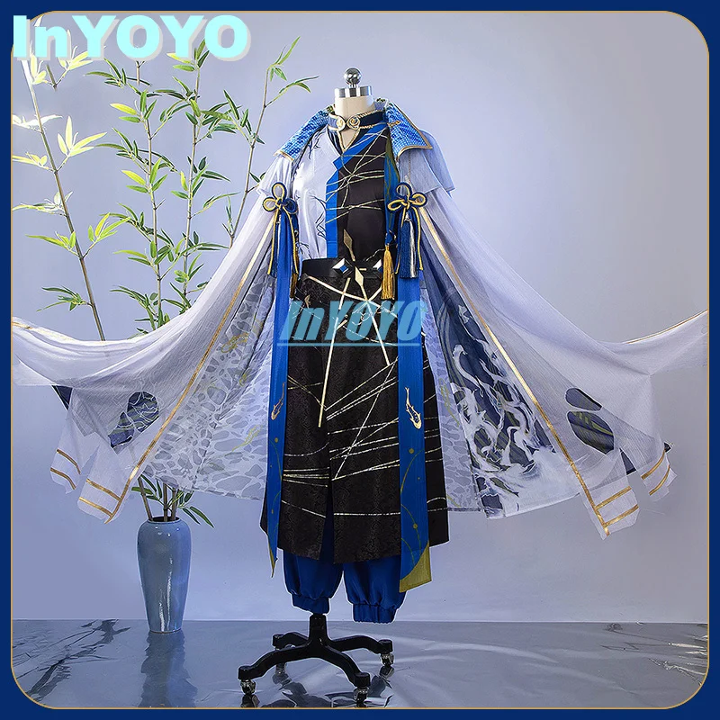 InYOYO Koyanagi Cosplay Costume Vtuber NIJISANJI After Change Handsome Uniform Role Play Halloween Party Outfit Men S-XXL Custom