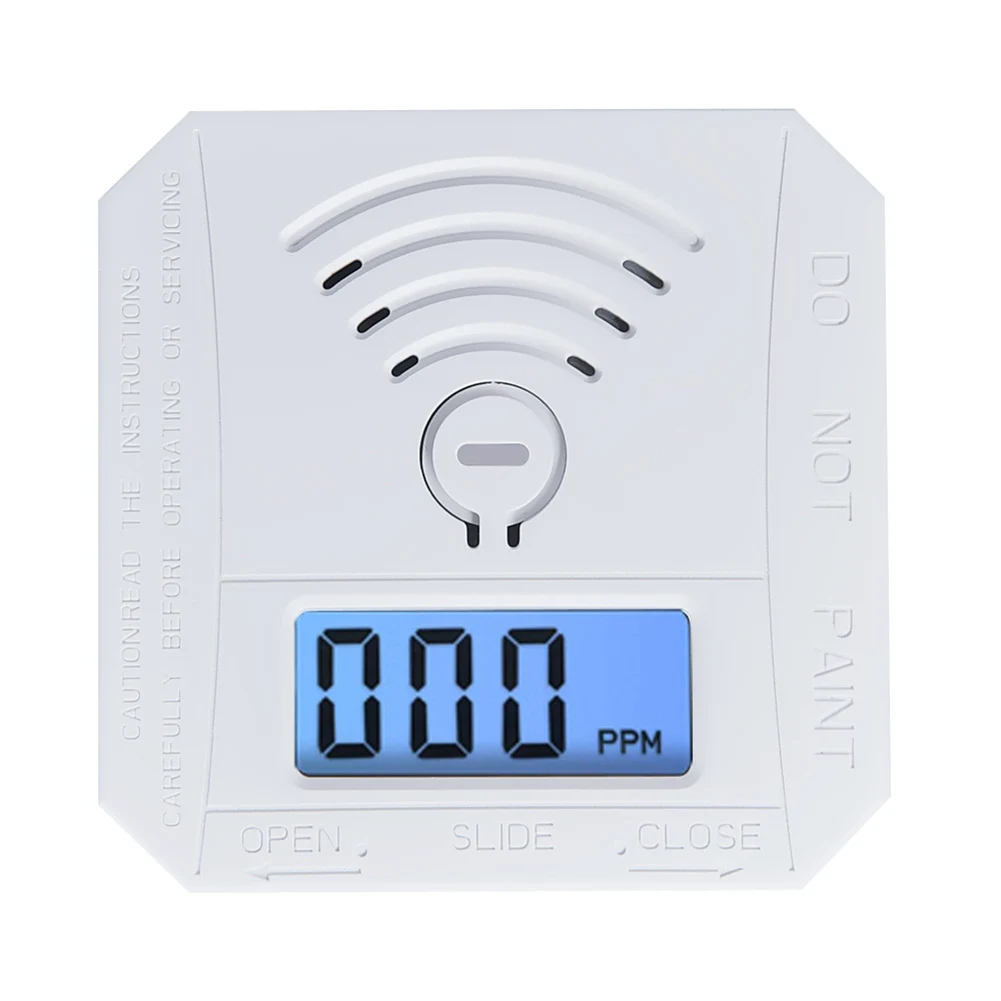 Monóxido De Carbono Detector Com Display Digital, Aviso Sensor De Alarme, Aviso De Som, Indicador LED, Detector De CO Portátil, Alimentado Por Bateria