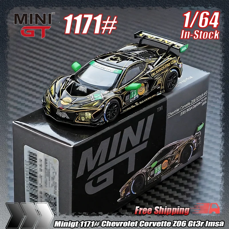 

In Stock Minigt 1171# 1:64 Chevrolet Corvette Z06 Gt3r Imsa Alloy Die-Cast Models Racing Collectible For Car Enthusiasts Display