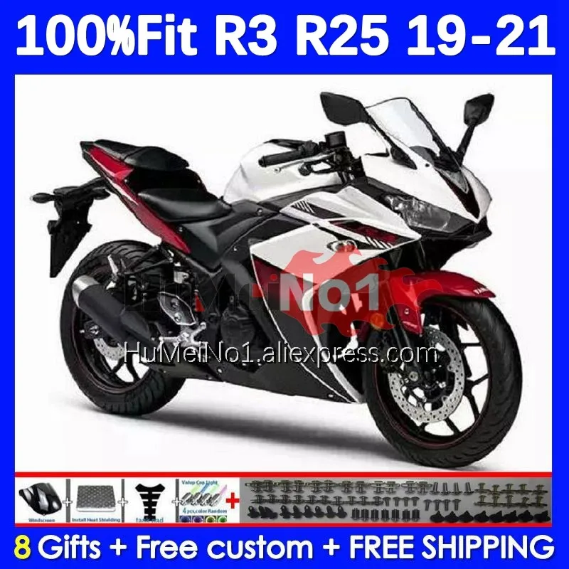 Injection For YAMAHA YZF-R3 YZFR25 YZF-R25 R 3 25 374No.19 YZFR3 Gloss color YZF R3 R25 19 20 21 22 2019 2020 2021 2022 Fairing