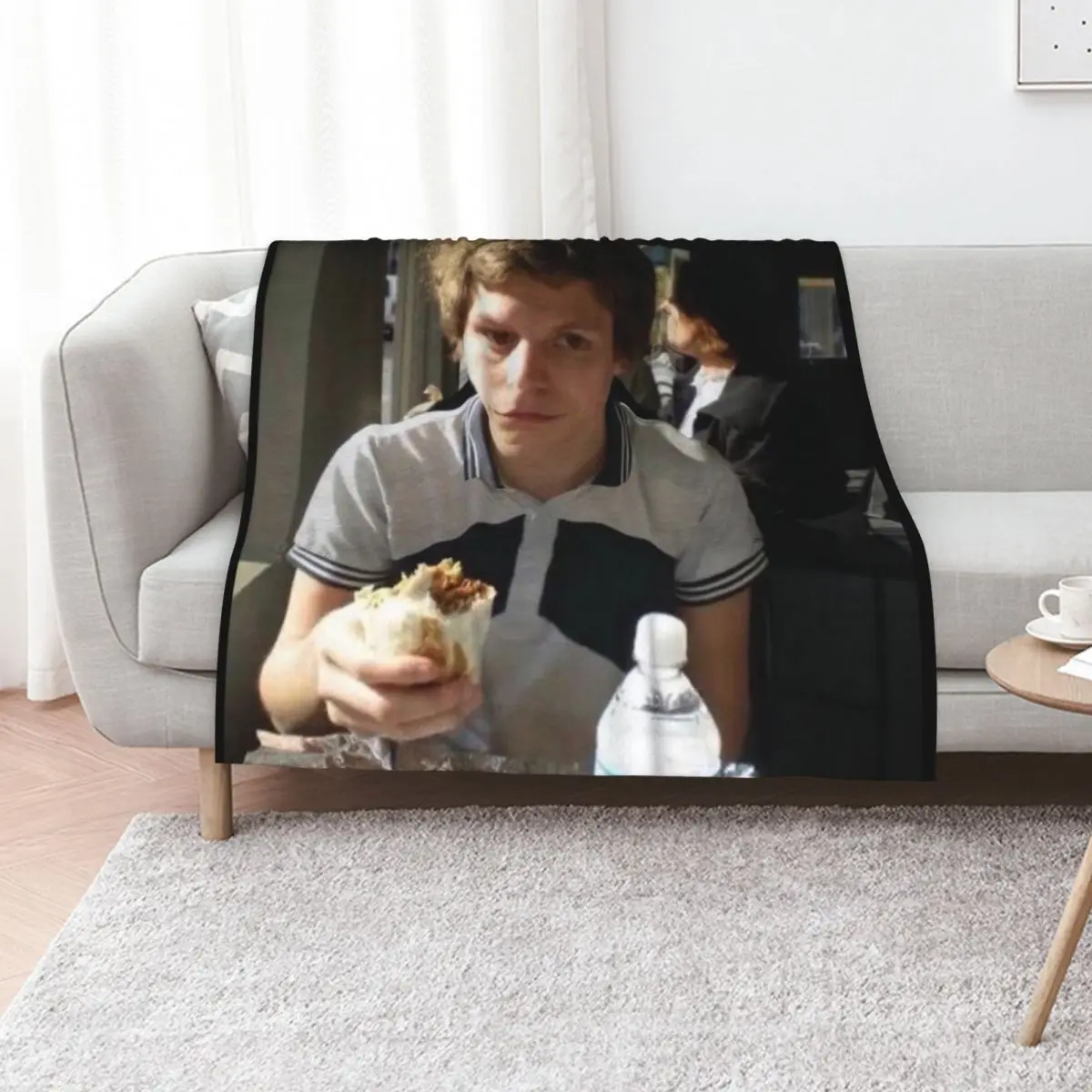 Michael Cera Eating Burrito Throw Blanket Tourist cosplay anime christmas decoration Bed covers Large Designers Blankets