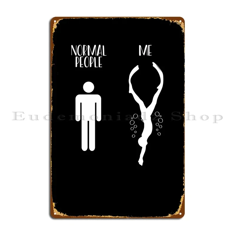 Normal People And Diver Metal Sign Cinema Iron Living Room Garage Wall Decor Tin Sign Poster