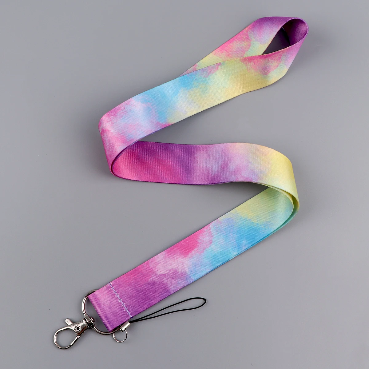 Colorful Nebula Neck Strap Keychain Lanyard Credit Card Holders Keycord Key Holder DIY Hanging Rope Cell Phone Accessories