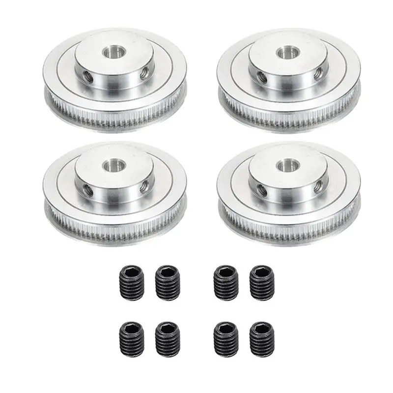 N10R-GT2 Pulley 80 Teeth 5Mm Hole Pulley Timing Pulley Aluminum Alloy Reduction Belt 3D Printer Replacement Parts