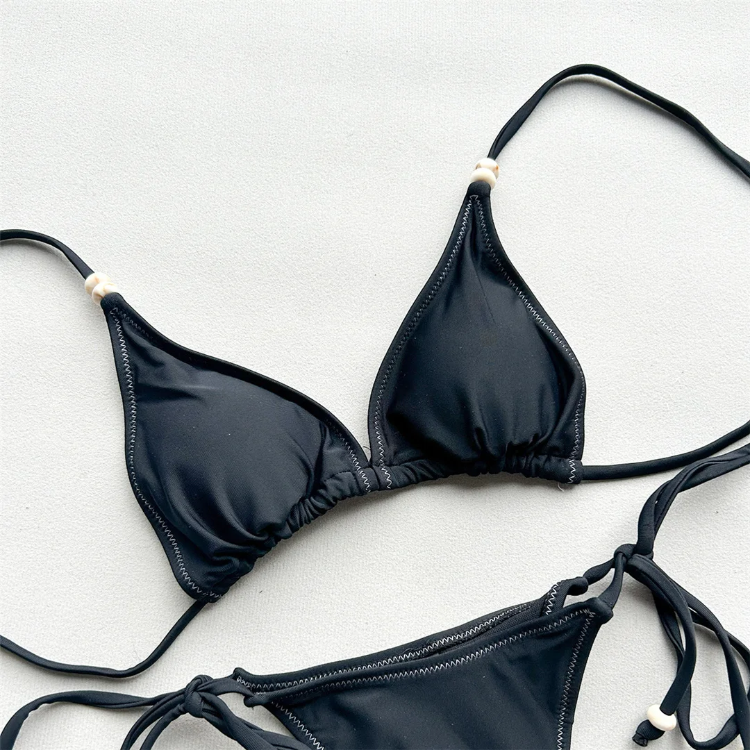 2026 Sexy High-Leg Cut Strappy Gepolsterter Bikini Damen-Badeanzug Zweiteiliger Bikini-Set Badebekleidung Badeanzug V8451 – Detail 8