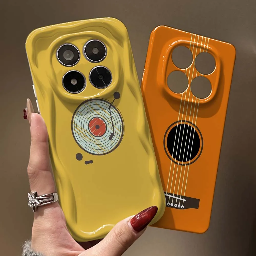 

Cartoon Vinyl Record Player Phone Case For Redmi Note 11 11S 11T 12 12S 12T 13 14 15 SE Pro Plus Speed 5G Wave Oil Film