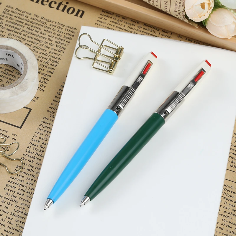 

Hungarian ICO Retro Clash Ballpoint Pen Push Action Ballpoint Pen Writing Gel Pens School Student Writing Pen Blue black 0.7mm