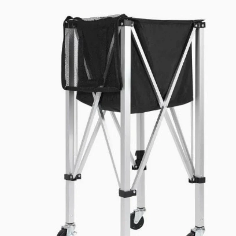 Folding tennis ball frame aluminum alloy cart cart mobile portable coach car pick up ball basket