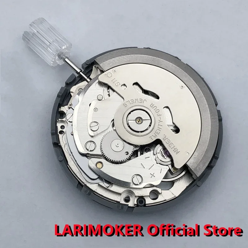 Brand New Original NH36 Black Week Date Automatic 3 Oclock Crown Watch Movement Mechanical Replacement Parts