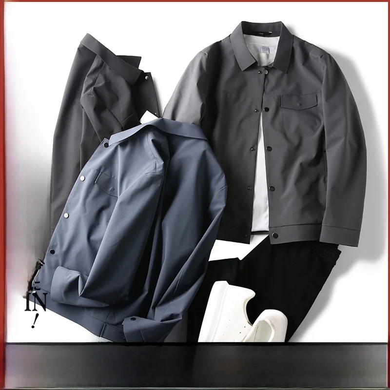 

Четырехзначный уровень! Легкий занятие бизнеса! Весенне-осеннее новое мужское пальто-туэт с элитным воротником-стойкой Long Sve