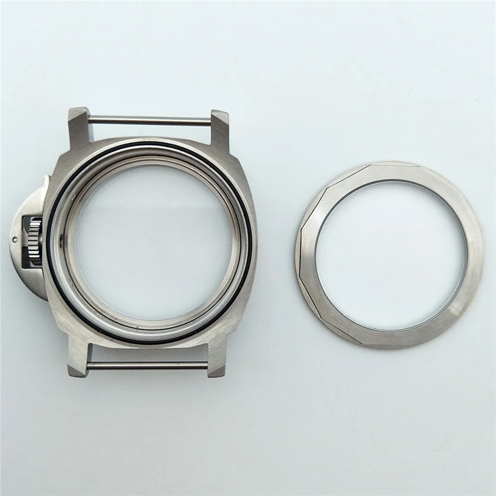 44mm PAM Stainless Steel Brushed Watch Case for ETA 6497/6498 for ST3600/ST3620 series Mechanical Movement 34.5mm Dial