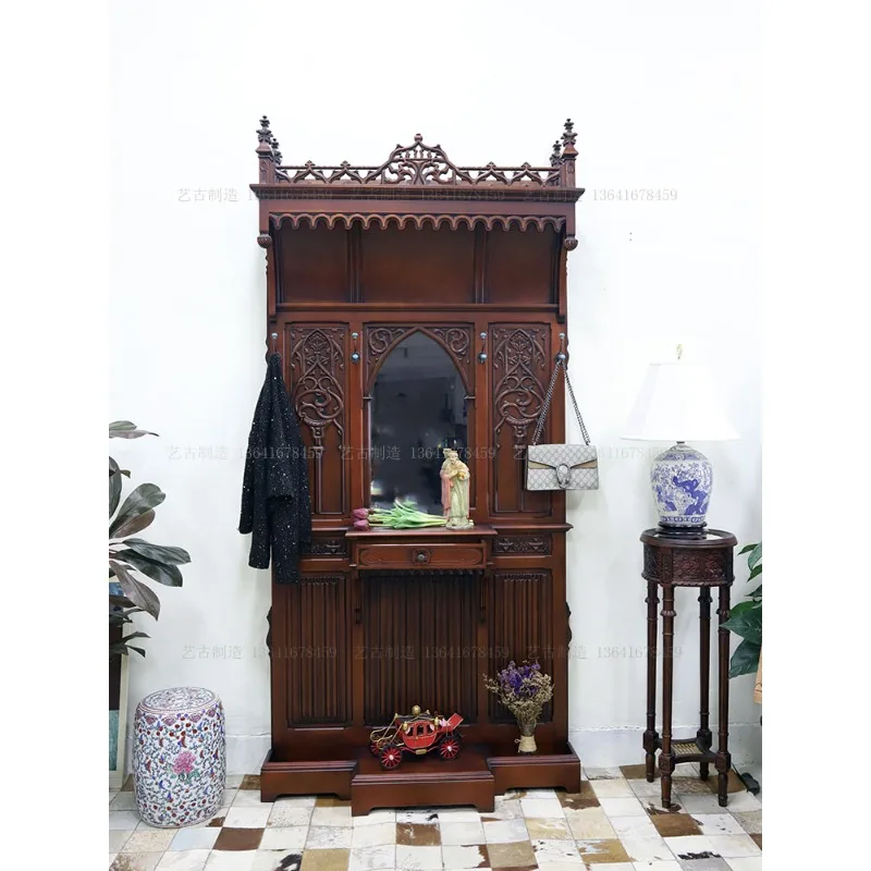 Old Paris Gothic porch coat and hat umbrella decorative stand