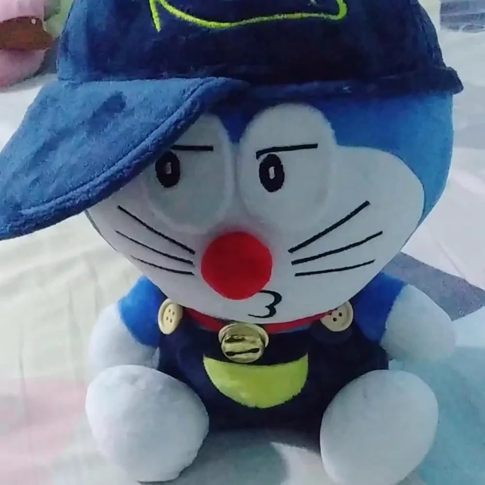 Cute Doraemon About 30Cm Cartoon Anime Creativity Cowboy Suit Series Filling Plush Doll Sofa Decoration Surprise Birthday Gift