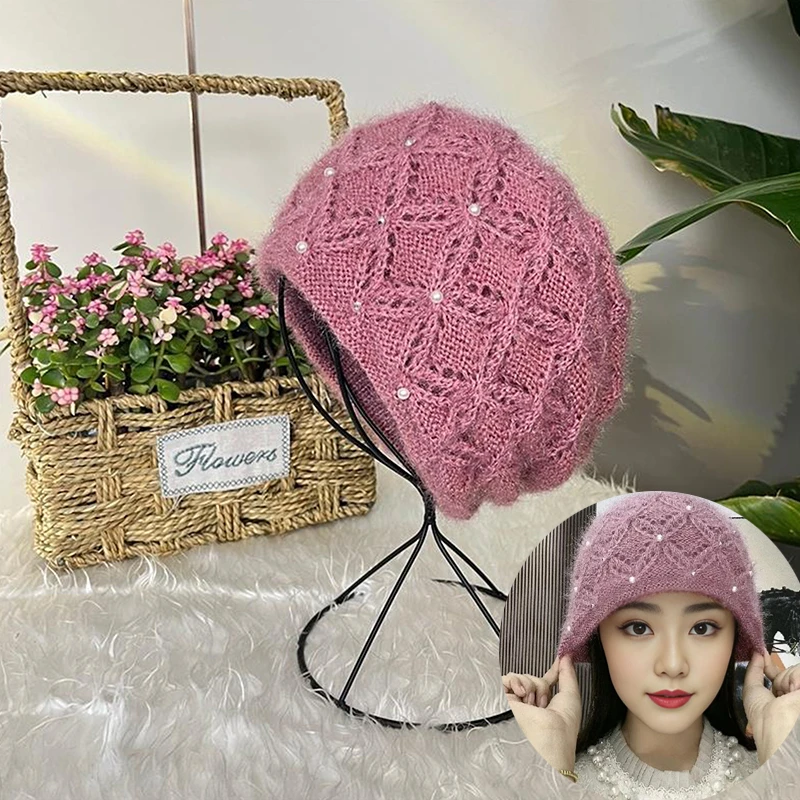 Women Winter Hat High Elasticity Streetwear Warm Anti-shrink Women Winter Cap Women For Holiday