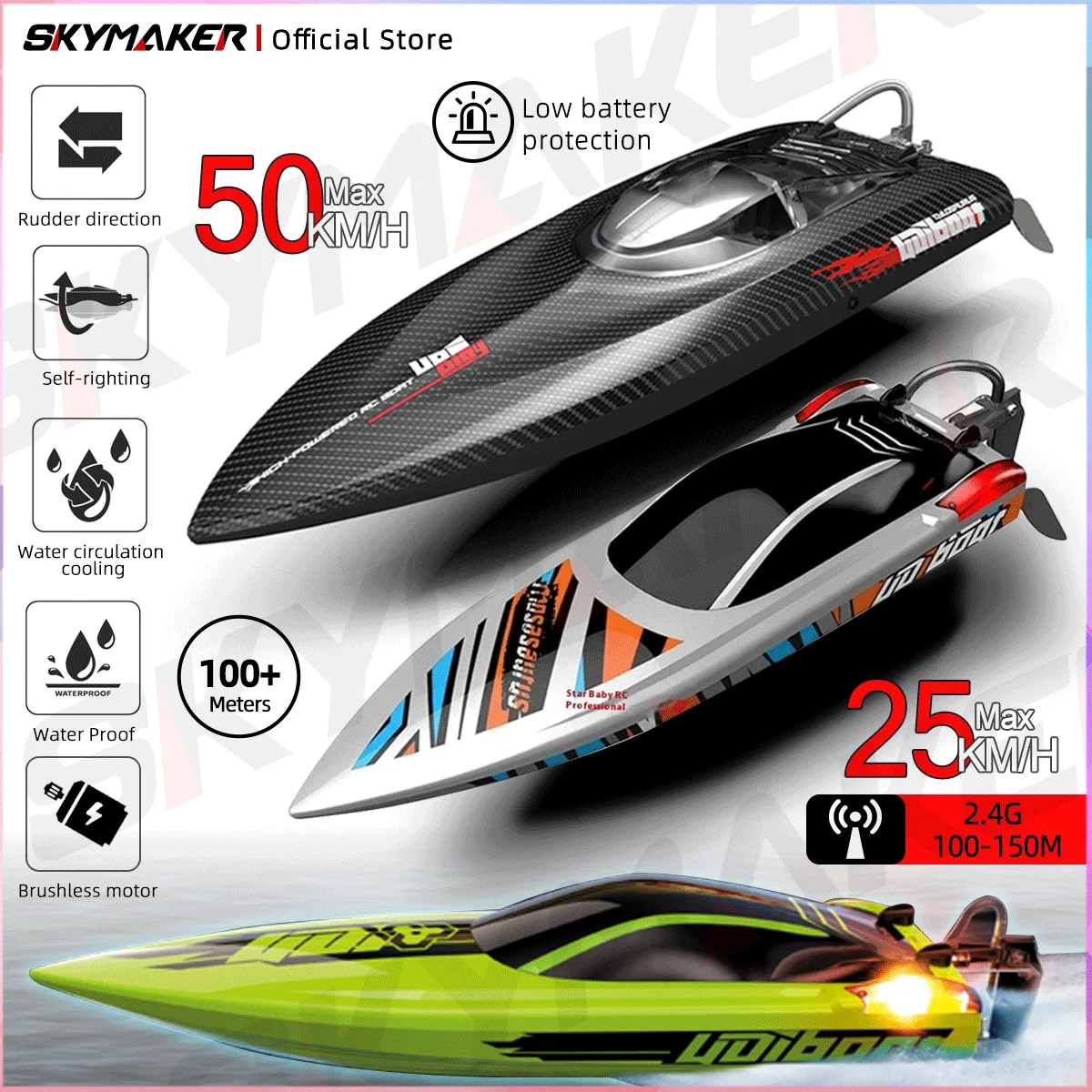 

UDiRC RC Лодка UDI022 UDI018 2,4 ГГц 4CH Высокоскоростная лодка с радиоуправлением Водонепроницаемая бесщеточная радиоуправляемая скоростная катер Игрушки в подарок для детей