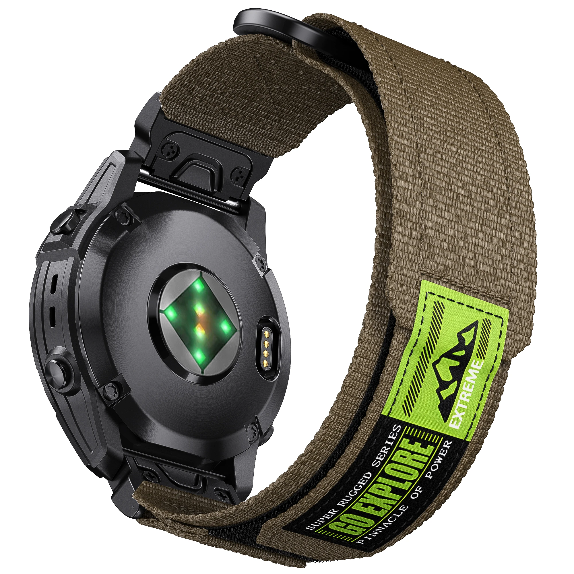 QuickFit 22mm 26mm Velcro Watch Band Strap for Garmin Fenix E 8 7 7X 6 6X Pro 5 5X, Epix 2 Pro, Instinct 3 2, Forerunner 955 945 image 3