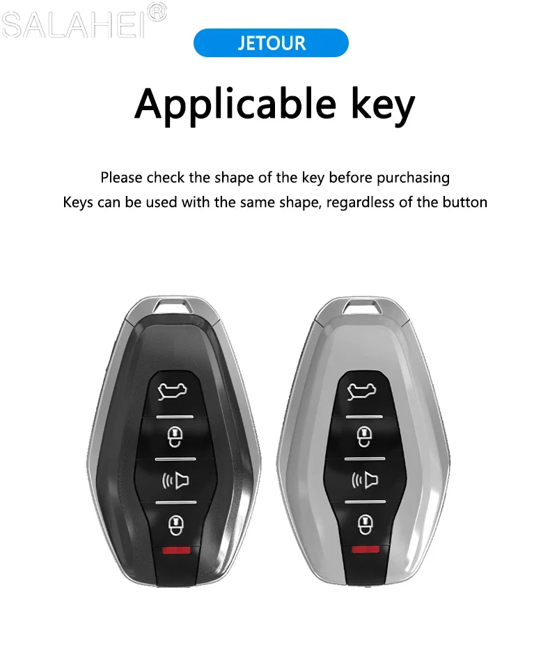 Leather Car Smart Remote Key Case Cover For Chery Jetour X70 X70plus X70m X90plus X95pro Protector Shell Keychain Accessories