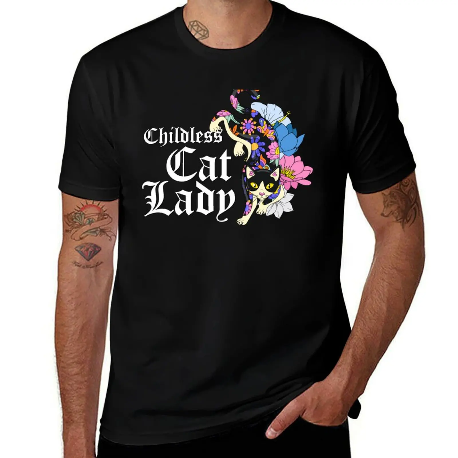 Childless Cat Lady T-Shirt Plus Size Comfort Fit Tee T-Shirt