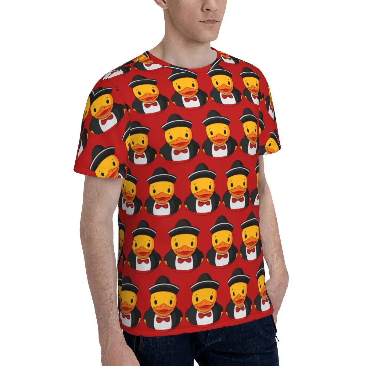 Mariachi Rubber Duck T-Shirt for Men Cotton T Shirts Men's Short Sleeve Crew Neck Summer Clothes Tops