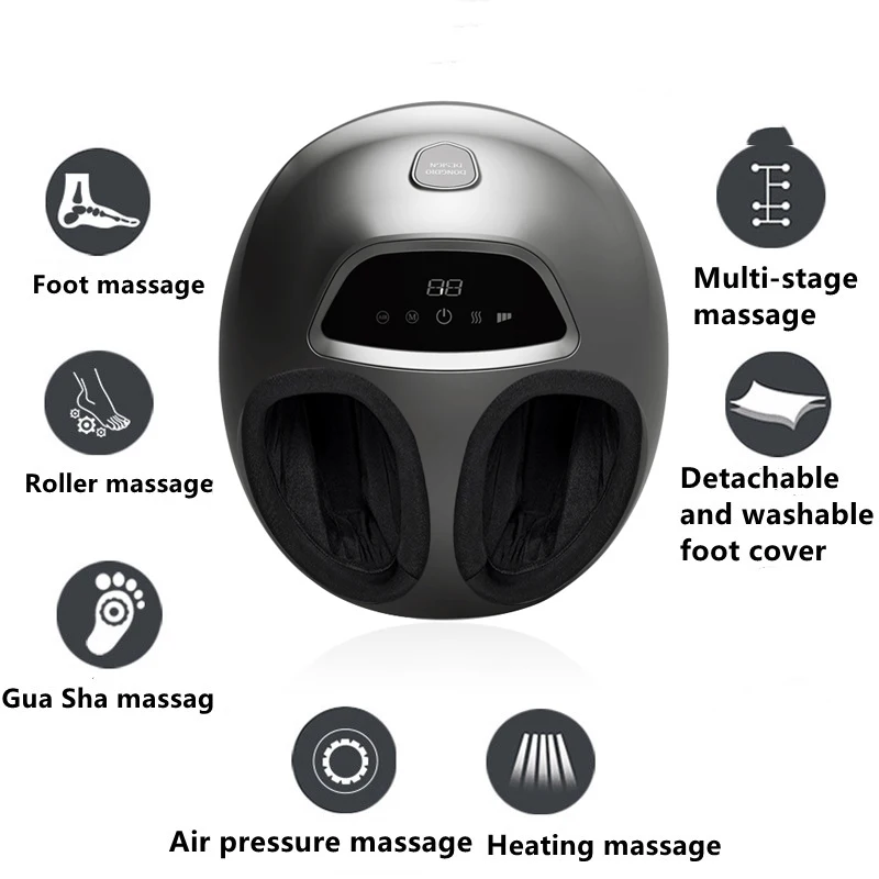 Elektrische Therapie Vibrator Fuß Massage Maschine Shiatsu Kneten Vibrator Massager Infrarot Heizung Therapie Gesundheit Pflege Gerät