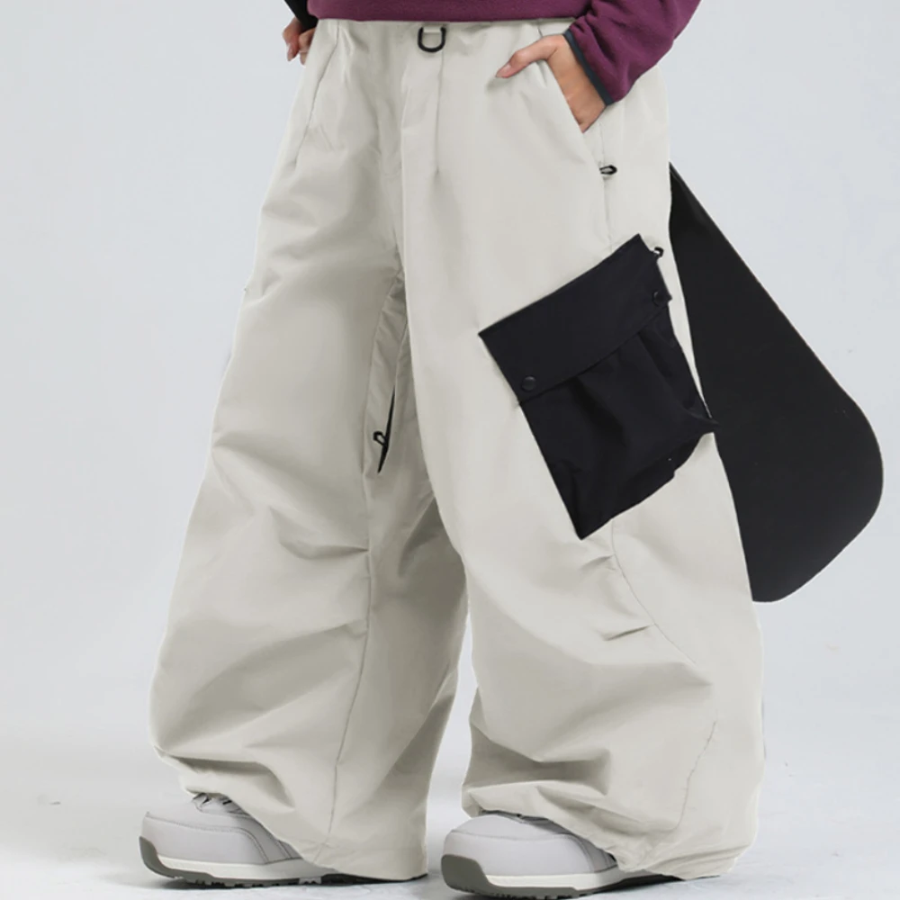 

GSOU SNOW 2025 Winter Baggy Snow Pants Men Plus Size Snowboard Pant Super Loose Outdoor Ski Sport Trousers Insulation Waterproof
