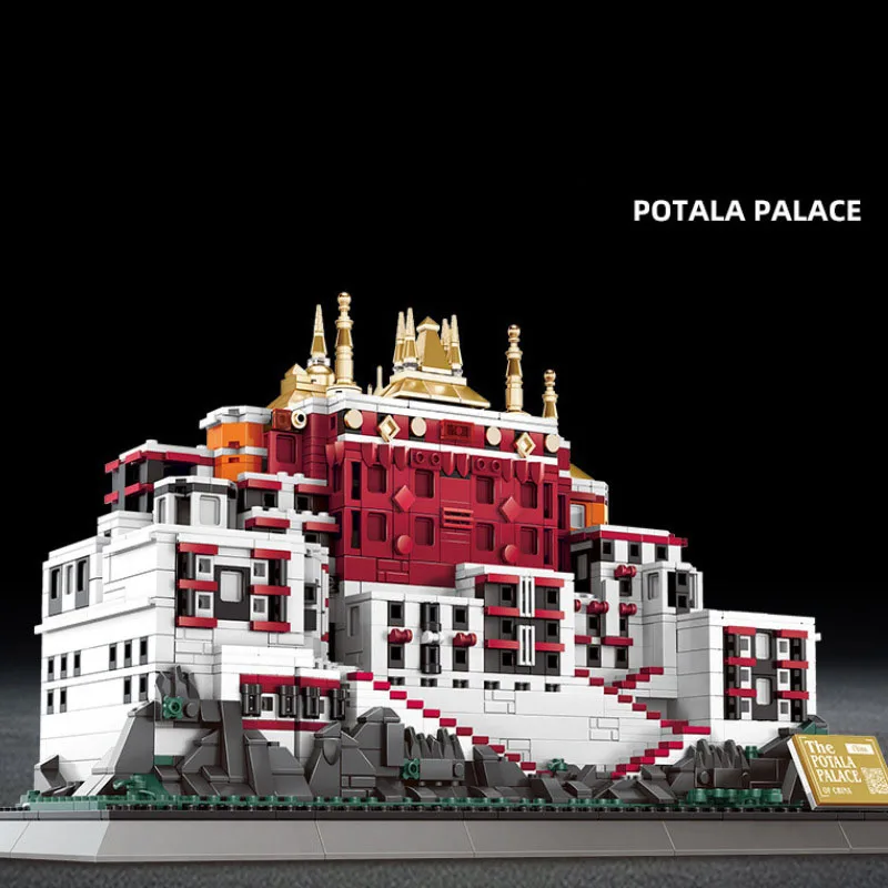Creative Historical Ancient Architecture China Xizang Potala Palace Building Block Construction Model Sets Brick Toys Collection