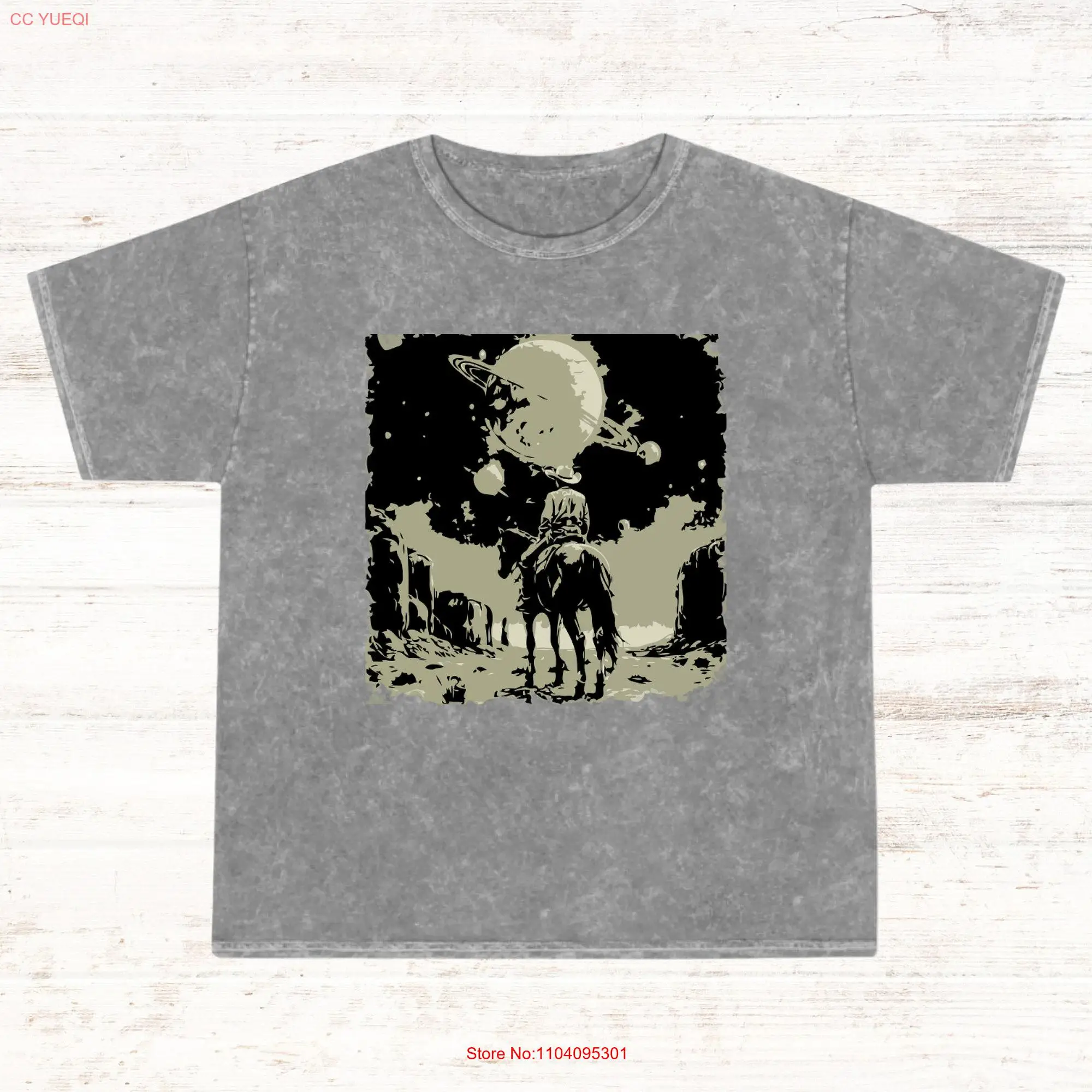 

Galaxy Cowboy футболка 90-х Ретро западное пространство Винтаж взрослый Забавный Родео мем СВ длинные или Короткие рукава