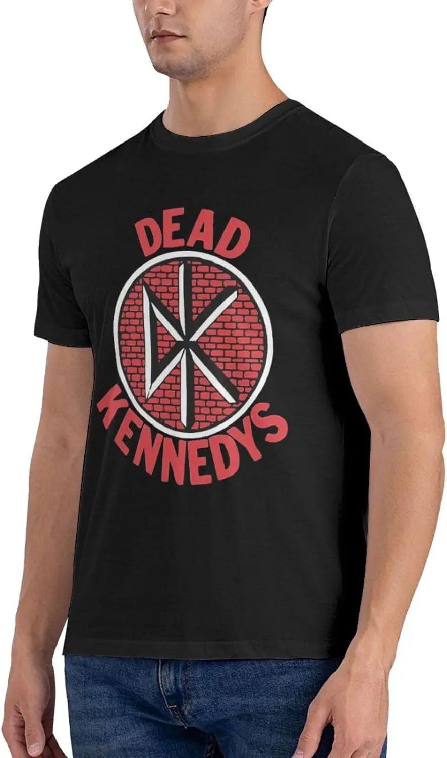 Dead Band Kennedys Shirt Men's Double Sided Pattern Printed T-Shirt, Cotton Crew Neck Short Sleeve Tops Black