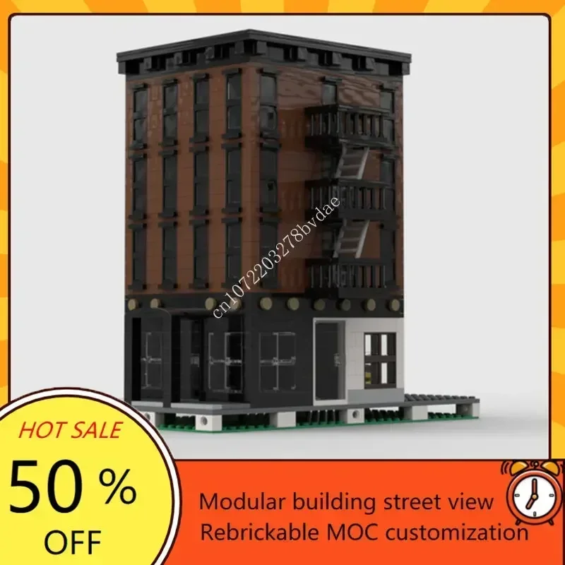 New York Apartment Modular MOC Creative street view Model Building Blocks Architecture DIY Education Assembly Model Toys Gifts