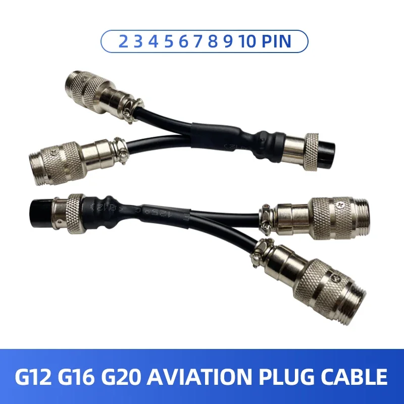 GX16 1 to 2 Splitter Cable Connector 1 Female Split 2 Male Aviation Plug 16mm 2Pin 3P 4P 5P 6P 7Pin Male to Female Adapter Wire