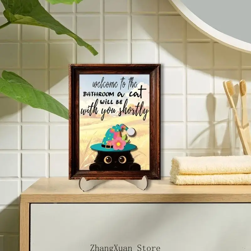 Badezimmer-Regalschild aus Holz mit 10 saisonalen Ergänzungen, Seilschnur-Wandschild für Badezimmer oder Eingangsbereich – Detail 3