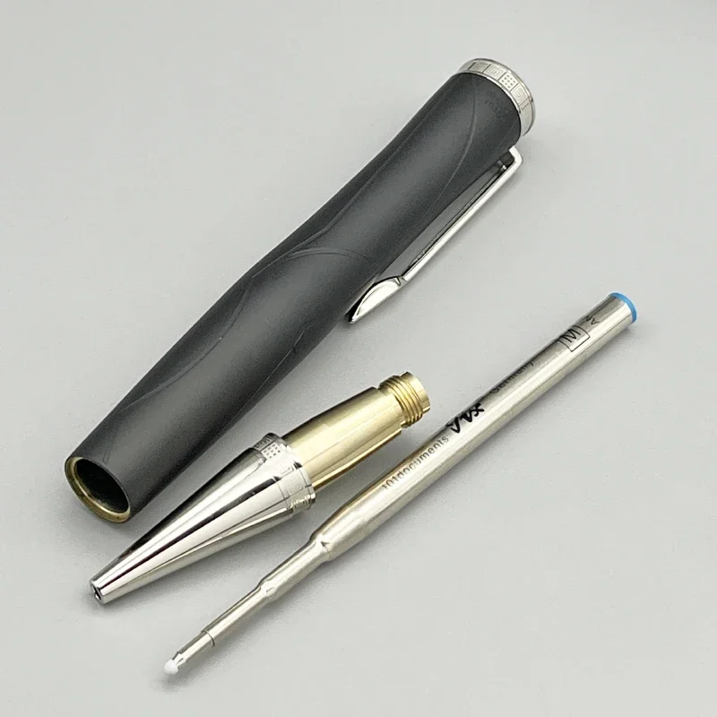 MB Luxury Ballpoint Pen Premier 1:1 Quality Homage to Homer Great Writer Lined Carving Style With Serial / Model Number