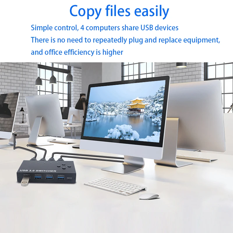 Adaptador de controlador síncrono USB, Conversor Compartilhamento Switch, Multi-Function Docking Splitter, USB Hub Extender