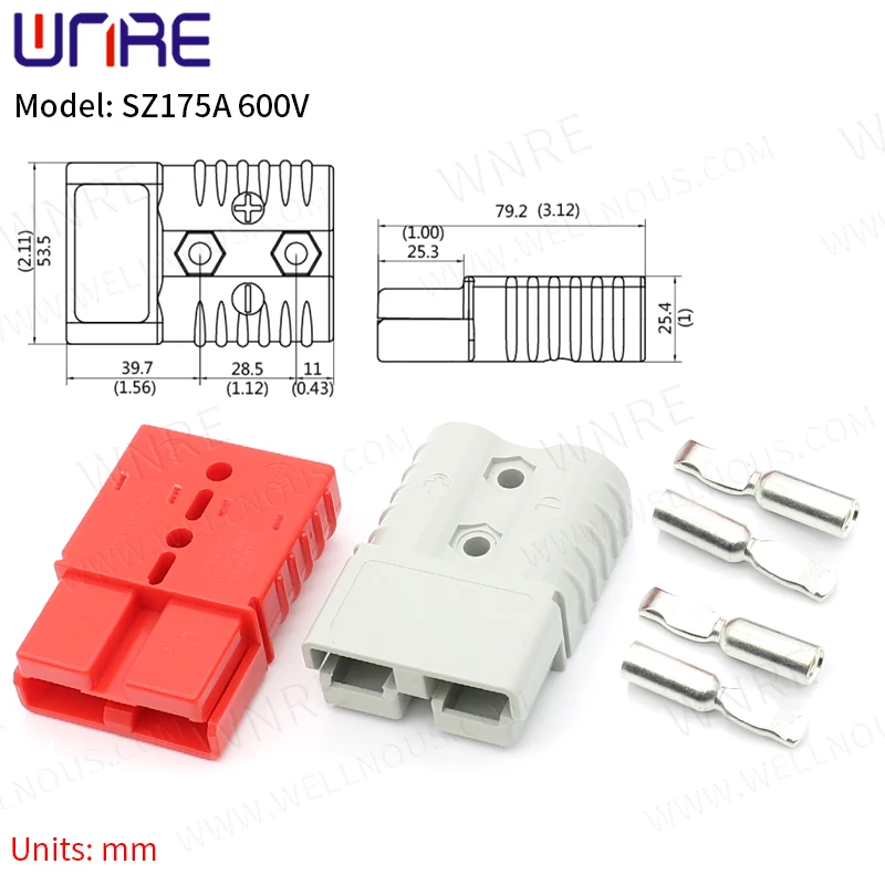 SZ175A(1-0awg-50mm²) Energy Storage Connector Wiring Terminal Plug Charging Socket Port Battery Interface Adapter Connector