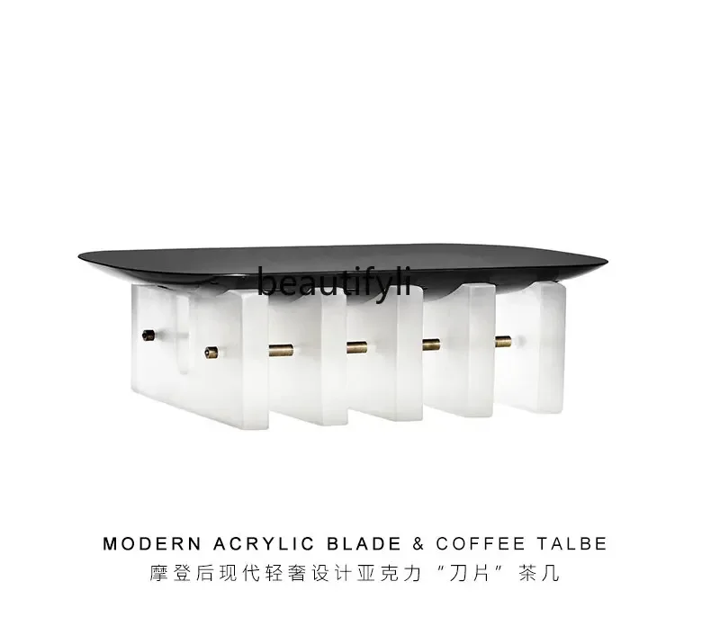 

Minimalist Modern Coffee Table Creative Simple Luxury Designer Acrylic Combination Living Room Villa Hotel