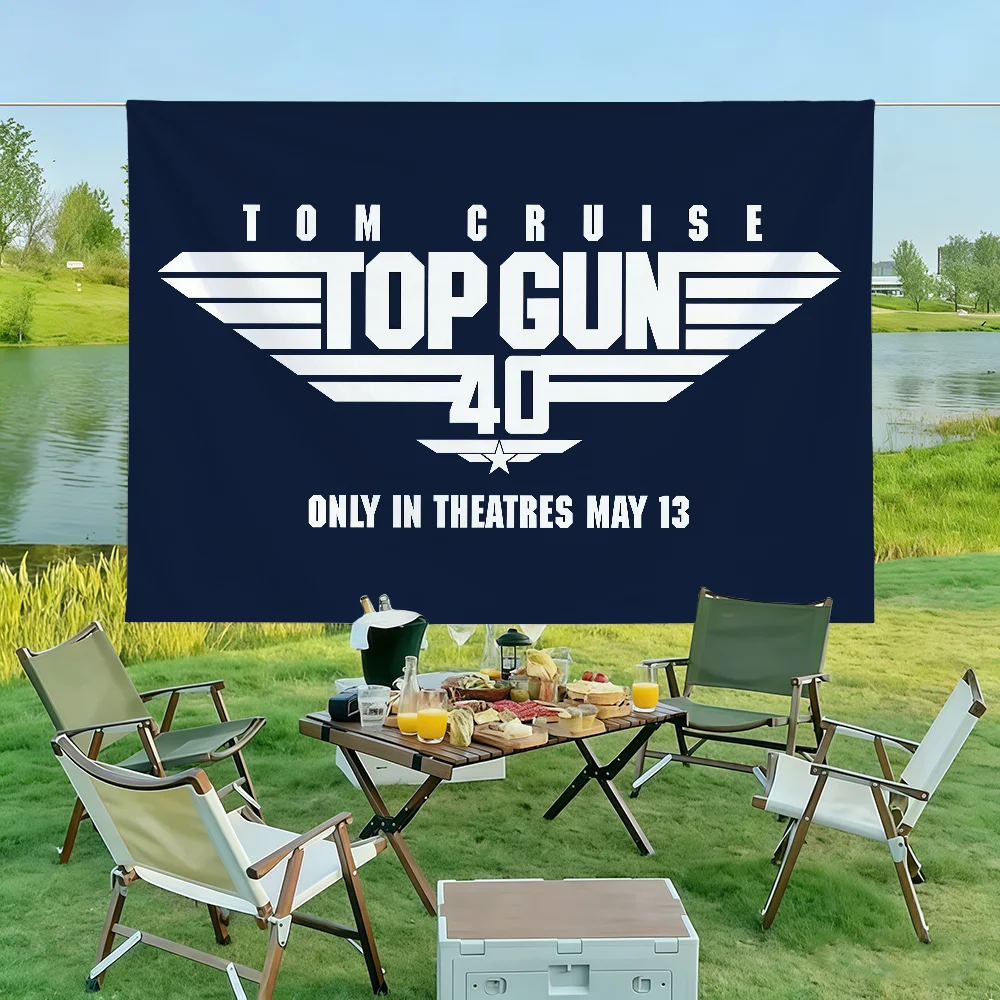 Movie T-Top Gun M-Maverick Flag Wall Decorations Home Decor Suitable For Living Rooms Bedrooms Dormitories Parties And Holidays