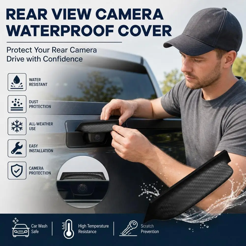 Car Rear View Camera Rain Shield Universal Waterproof Visor Cover Anti Fog Backup Camera Guard Accessories