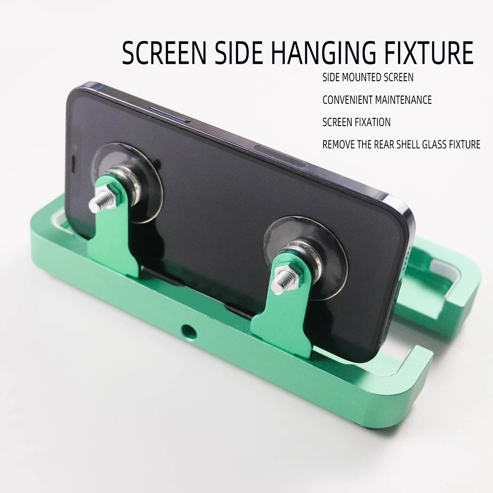 Screen Side Hanging Fixture Strong Suction Cup Screen Side Hanging Repair Clamp Multipurpose Metal for Iphone X/12/13/14 Pro Max