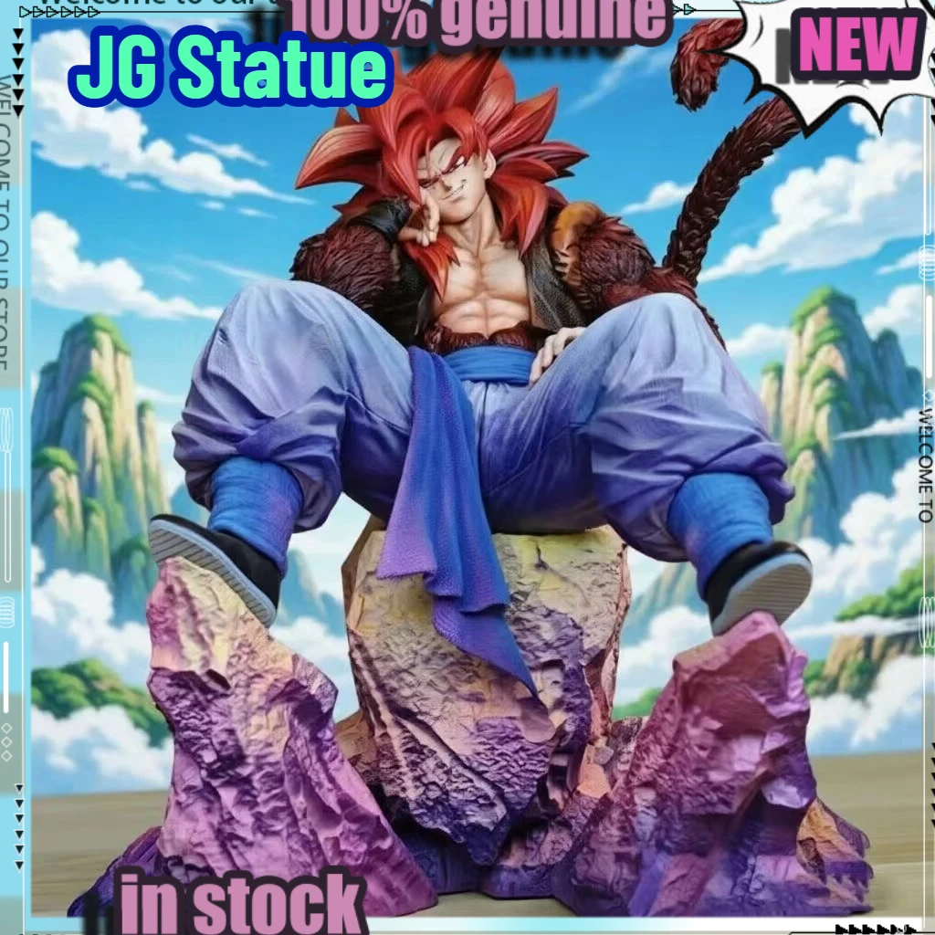 

NEW JG Studio Dragon Ball Super Saiyan 4 Gogeta GK Statue Ssj4 Gogeta Sitting Posture Pvc Figures Collection Model Toys Gifts